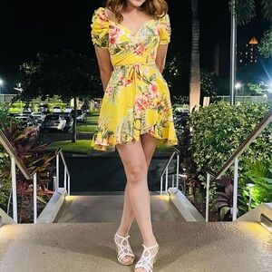 Tropical Yellow Sun Dress